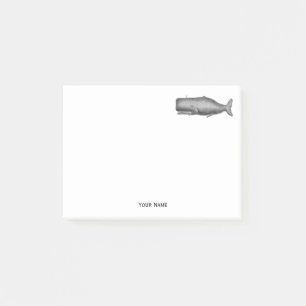 Vintage 19th Century Whale Drawing Post-it Notes