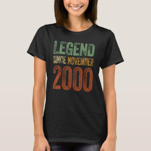 Vintage 2000 Birthday November Born Legend Since T-Shirt