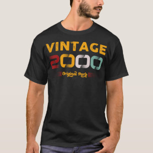 Vintage 2000 Original Parts Family Birthday Gift T-Shirt