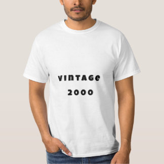 Vintage 2000 Retro Style Typography T-Shirt