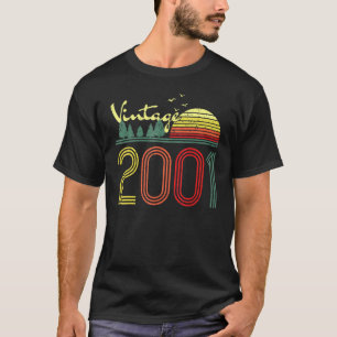 Vintage 2001 Made In 2001 21st Birthday Gift 21 Ye T-Shirt
