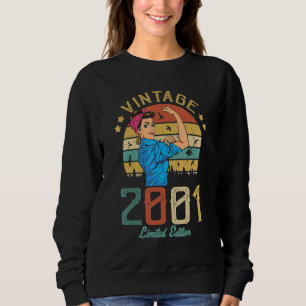 Vintage 2001 Made In 2001 21st Birthday Women 21 Y Sweatshirt