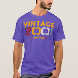 Vintage 2001 Original Parts Family Birthday Gift T-Shirt