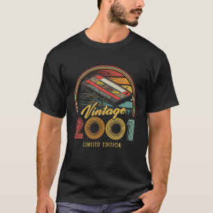 Vintage 2001 Retro Cassette 2001 21st Birthday 21 T-Shirt