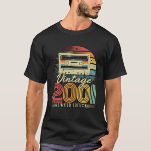 Vintage 2001 Retro Cassette 2001 25th Birthday 25 T-Shirt