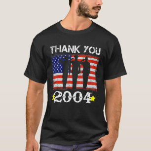 Vintage 2004 18 Years Old Flag American 18th Birt T-Shirt