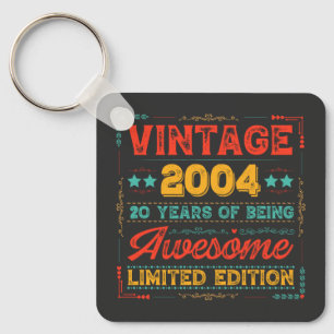 Vintage 2004 Made in 2004 20th Birthday 20 Years Key Ring