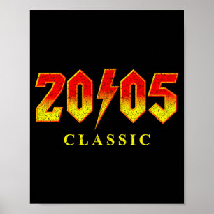 Vintage 2005 Clic Rock 21 Year Old Men 21st Birthd Poster