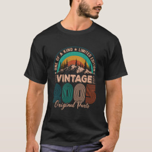 Vintage 2005 Original Parts Birthday Funny Born In T-Shirt