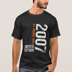 Vintage 2007 18th Birthday Gifts Boy Girl 18 Years T-Shirt