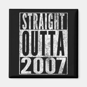 Vintage 2007 19th Birthday 19 Years Old Retro Men  Magnet