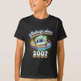 Vintage 2007 Cassette Tape Memories 18th Birthday T-Shirt