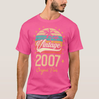 Vintage 2007 Original Parts 15 Year Old Retro 15th T-Shirt