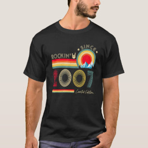 Vintage 2007 Rockin Since 2007 15th Birthday 15 Ye T-Shirt