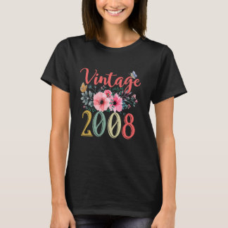 Vintage 2008 Floral Hippie Groovy Wildflower 17th  T-Shirt