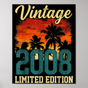 Vintage 2008 Limited Edition 18th Birthday 18 Year Poster