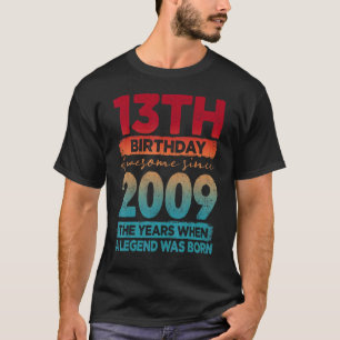 Vintage 2009 2009 13 Years Old 13th Birthday 1 T-Shirt