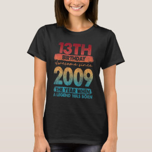 Vintage 2009 2009 13 Years Old 13th Birthday T-Shirt