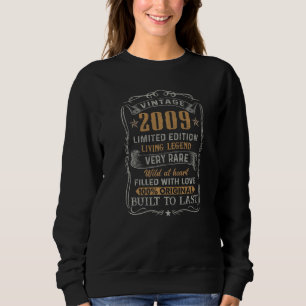 Vintage 2009 Made In 2009 14th Birthday  14 Year O Sweatshirt