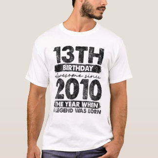 Vintage 2010 13 Year Old Gifts Limited Edition 13T T-Shirt
