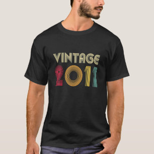 Vintage 2011 12th Birthday Gift Men Women Retro 12 T-Shirt