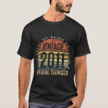 Vintage 2011 Official Teenager 13Th Birthday Gifts T-Shirt<br><div class="desc">Vintage 2011 Official Teenager 13Th Birthday Gifts 13 Yr Old</div>