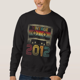 Vintage 2012 10th Birthday  Ideas Men Women Him He Sweatshirt