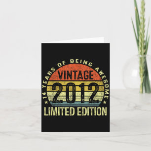 Vintage 2012 Limited Edition 14 Year Old 14th Birt Card