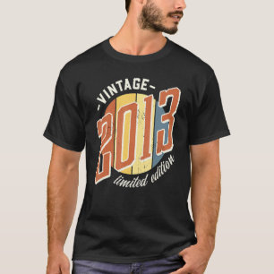 Vintage 2013 Birth Year 9 Years Old 3 T-Shirt