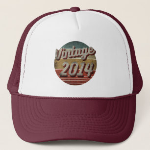 VINTAGE 2014 MEN WOMEN BIRTHDAY GIFT TRUCKER HAT