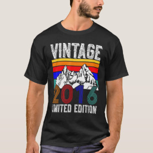 Vintage 2016  6 Years Old Boys Girls  6th Birthday T-Shirt