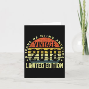 Vintage 2018 Limited Edition 8 Year Old 8th Birthd Card