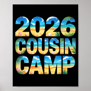 Vintage 2026 cousin camp crew reunion family trip poster