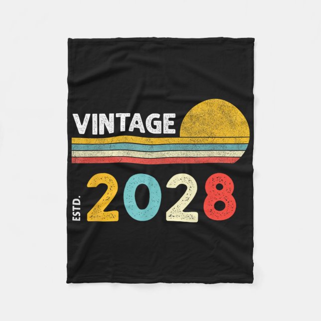Vintage 2028  fleece blanket (Front)