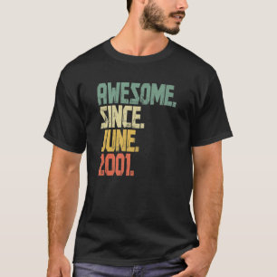 Vintage 20 Year Old Men Women Awesome Since June 2 T-Shirt