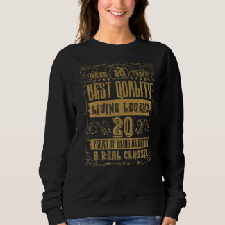 Vintage 20th Birthday Apparel Mens 20th Birthday Sweatshirt