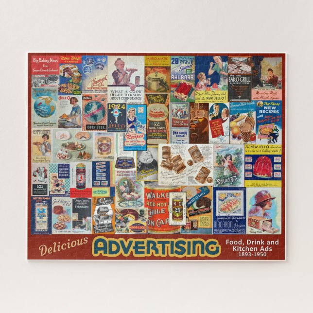 VINTAGE 20th CENTURY RECIPE BOOKLET COLLECTION  Jigsaw Puzzle (Horizontal)