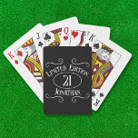 Vintage 21st Birthday For Him Limited Edition Playing Cards<br><div class="desc">👉 Put a smile on a face with this custom 21st birthday playing cards gift for him! This is the perfect gift for your son or best friend. #zazzlemade - Simply click to personalise this design 🔥 My promises - This design is unique - It is designed with you in...</div>