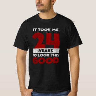 Vintage 24 Years Old Funny 24th Birthday Gift T-Shirt