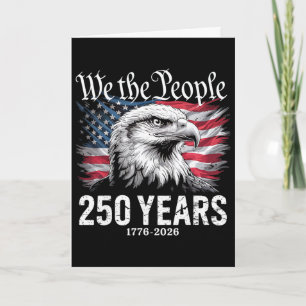 Vintage 250 Years 1776-2026 250th Birthday Eagle 4 Card