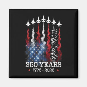 Vintage 250 Years 1776-2026 Flag Usa Fighter Jets Magnet