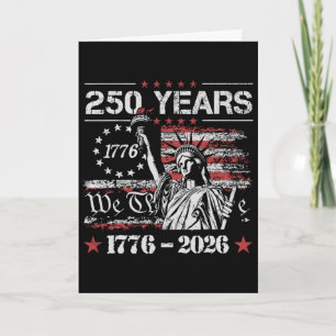 Vintage 250 Years American Flag 250th Birthday Usa Card