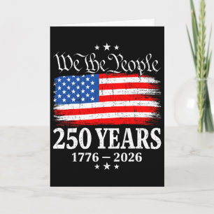 Vintage 250 Years Usa Flag 1776-2026 250th Birthda Card