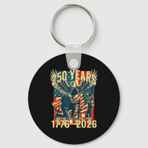 Vintage 250th anniversary 1776-2026 america flag key ring