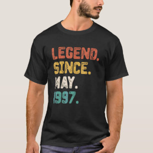 Vintage 25 Years Old Legend Since May 1997 25th Bi T-Shirt