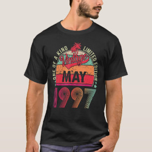 Vintage 25th Birthday Awesome Since May 1997 T-Shirt