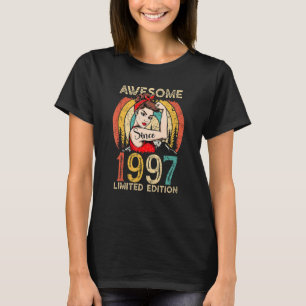 Vintage 25th Birthday  For Women  Awesome Since 19 T-Shirt
