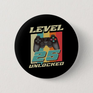 Vintage 25th Birthday Gift 25 Year Old Boy Girl Ga 6 Cm Round Badge