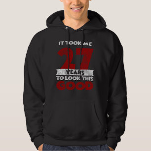 Vintage 27 Years Old Funny 27th Birthday Gift Hoodie