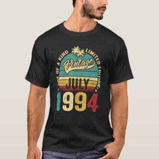 Vintage 28 Years Old July 1994 Decorations 28th Bi T-Shirt